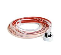 G.W.S® Plug & Play AC 220V-240V Seamless LED COB Strip Light, IP65 Waterproof, Cuttable Every 10CM, 2M Red