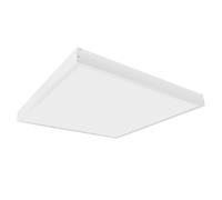 G.W.S® Premium 42W Ultra Slim White Frame 600mmx600mm (2'x2') Square LED Surface Mounted Flat Panel Light Office Ceiling Light Warm White, Mounting Frame Kit Included