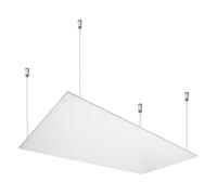 G.W.S® Premium 84W Ultra Slim White Frame 595mmx1195mm (2'x4') Rectangular LED Suspended Flat Panel Light Office Ceiling Light Neutral White, 1.5M Wire Kit Included