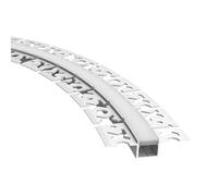G.W.S® Sliver Bendable Plaster-in Trimless Recessed LED Aluminium Profile (329-C5513), 5-Pack Aluminium Channel for LED Strip Light, 2 Metres 55mmx12.9mm