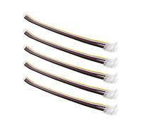G.W.S® Solderless 1 End Wire Connectors, for 12mm Wide 6 Pin RGB+CCT LED COB Strip Lights, Pack of 5
