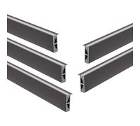 G.W.S® Surface Mounted Cabinet Shelving LED Profile, 5-Pack Aluminium Channel for LED Strip Light, 1 Metre 19mmx8.5mm (560)
