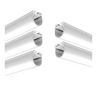 G.W.S® Three-Side Light LED Profile, 5-Pack Aluminium Channel for LED Strip Light, 2 Metres 20mmx27mm (069-M2027-R)