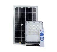 G.W.S® TK-IK50W Ultra Slim Solar Powered LED Floodlight with Remote Control & 20W Solar Panel, Cool White 6500K Outdoor IP65 Waterproof Garden Security Light