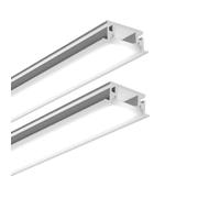 G.W.S® Waterproof Floor & Decking LED Profile, 2-Pack Aluminium Channel for LED Strip Light, 2 Metres 27.3mmx11mm (077-D2711)