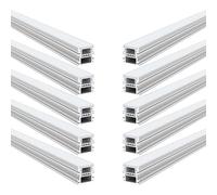 G.W.S® Waterproof Inground LED Profile, 10-Pack Aluminium Channel for LED Strip Light, 1 Metre 30.5mmx30mm (417)