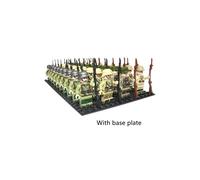 (G With base plate) 40pcs/lot WW2 Military Soldiers Array Nation Army Battle Building Blocks Bricks Figures Children's War Mini Toys Christmas Gifts