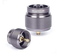 G-WORKS 1lb adapter/SCREW Butane adapter/Screw Butane-1lb adapter/Camping Propane Small Tank Input/Lindal Valve Output/LPG Adapter