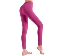 G&Y Opaque Tights for Women - 70D Control Top Pantyhose Running Yoga Leggings Athletic Pants, Rose Red, L