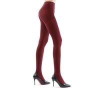 G&Y Women's 80D Opaque Red Tights, Thick High Waist Soft Tights Control Top Pantyhose Stretch Nylons