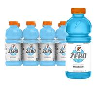 G Zero Thirst Quencher, Cool Blue, 20oz Bottles (8 Pack)