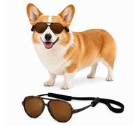 G010 Dog Pet Costume Prop Aviator Sunglasses Medium Breeds 20-40 lbs (Tortoise Brown)