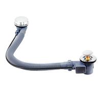 G1 1/2" Bath Waste & Overflow Kit - Pop Up Waste Connection Design, Click Clack Bath Waste Overflow Pipe Connection, Bathtub Waste Drain Replacement, Clicker Bath Waste Waste with Overflow