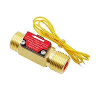 G1/2'' 4 Points Hall Effect Liquid-Water Sensor Water Switch Control Flowmeter Counter Male Thread 1.5-30L/Min Flowmeter Male Thread Hall Effect
