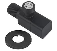 G1/2 Angle Valve Water Stop Valve, Brass Faucet Angle Valve with Ceramic Core, Black Painted Stopcock for Bathroom Toilet Washbasin Kitchen Balcony Plumbing