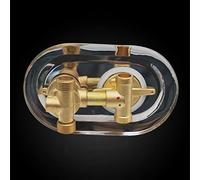 G1/2" Brass Shower Mixer Valve with 2-Way Thread 6.5cm Center Distance Ceramic Cartridge Monobloc Bath Faucet Hot & Cold Water Control Durable and Stylish Design