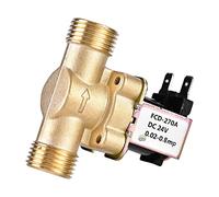 G1/2" DC 24V Normally Closed Brass Solenoid Valve, Electric Magnetic Water Valve for Steady Flow Control, Anti - Brass Body with G1/2" Thread for Water Systems
