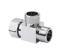 G1/2" Diverter Valve Brass, 3 Way Y Shape/Square Adapter Universal Hand Shower System Component Replacement Part Tap Diverter