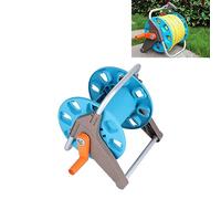 G1 2 Garden Water Hose Rack Cart Storage Tool Hand Push Design Rugged Easy to Use Stable Convenient Organize for Gardening Car Washer Courtyards Lawns Gardens Pastoral