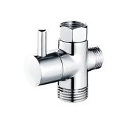 G1/2 Inch Three-Way Diverter Valve, T-Type Adapter Converter, Brass Water Diverter for Bathroom Shower and Faucet Head