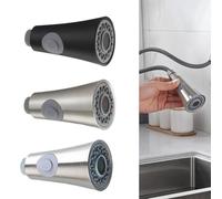 G1/2 Kitchen Pull-Out Shower Head, Splash-Proof Telescopic Faucet Sprayer with 2-Mode Flow, Engineering Plastic Replacement for Sink