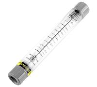 G1/2 Liquid Flowmeter, Vertical Installation Required, 0.5-5 GPM Range, Plastic Body Corrosion Resistant, Water Flow Measurement for Industrial Use