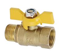 G1/2 Male Thread Ball Valve,Shut Off Valve,Shut Off Valve 1/2 Ball Valve,1/2 Inch Brass Mini Ball Valve,Thicken Fuel Gas Valve Pneumatics Plumbing Accessory
