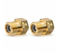 G1/2" Male to Female Thread Brass Check Valve Backflow Prevention Non Return Valve One Way Pipe Fitting for Toilet Shower, 2Pcs