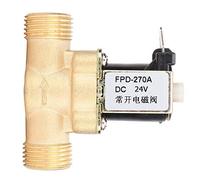 G1/2" Normally Open Brass Solenoid Valve, Electromagnetic Water Inlet Switch, DC12V/DC24V, 0.02-0.08 MPa, 0-85°C, Compact Design for Irrigation, Appliances & Plumbing (SC24V)