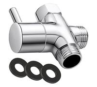 G1/2 Shower Head Diverter Valve, Solid Brass Shower Arm Diverter Valve for Hand Held Showerhead and Fixed Spray Head, 20mm Diameter 3-Way Bathroom Universal Shower System Part