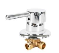 G1/2" Shower Valve Faucet Brass Dual Function Hot & Cold Mixer Concealed Shower Diverter Bathroom Rainfall Shower System Shower Tap