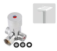 G1/2 Thermostatic Water Mixing Valve, 3-Way Thermostatic Mixer Temperature Control Valve, Hot Cold Water Mixing Valve aus Brass for Bathroom Automatic Touchless Faucet for Bathroom Washroom Kitchen