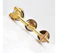 G1/2 Triple Handle Thermostatic Brass Shower Faucet Room Auto Control Valve Mixer Tap 2/3/4/5 Way Diverter, Brass Cartridge, Thread Screw / Intubation, Fixed Support Type (Intubation 3 Output)