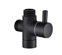 G1/2in 3 Way Shower Head Diverter Valve T-Adapter Converter Black for Shower Head Faucet Bathroom Accessories