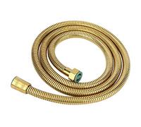 G1/2in Gold Shower Hose Stainless Steel Material Double Buckle Design Handheld Shower Head Hose Suitable for Most Bathroom Showers Bathroom Accessories