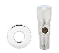 G1/2in Stainless Steel Angle Valve Brushed Rust Proof Water Stop Valve for Bathroom Toilet Water Heater Accessories 304 Stainless Steel 8.5cm Wall Mounted