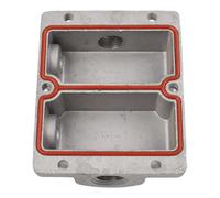 G1/2in Thread Cylinder Head for Piston Compressor Repair(1100-1500W) | Robust metal construction, handles high for temp and pressure, 48mm for x 72mm hole spacing, pneumatic drive compatible