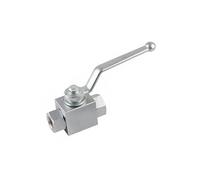 G1/4”2-Way Hydraulic Valve Shut-Off, Carbon Steel Hydraulic High Pressure Ball Valve Thickened Interface for Industrial and General Fluid Control System