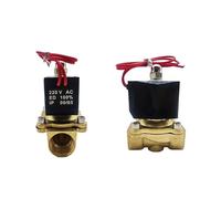 G1/4 3/8 1/2 3/4 1" Electric Brass Solenoid Valve for Water Oil and Air Normally Closed IP65 DN15, DN20 DN25 DN08 12V, 24V, 220V(DN20,G_12V_Copper Body)