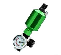 G1/4 Air Pressure Regulator with Gauge Gold Knob for Spray Pneumatic Tools Compressor Accessory(Green)