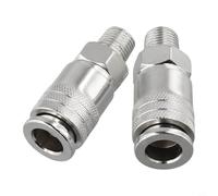 G1/4 Male Thread Quick Connector EU Standard Pneumatic Coupling Metal Air Compressor Fitting, European Standard Quick Coupler for Air Tools and Workshop