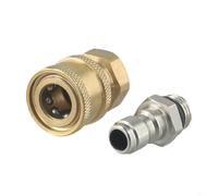 G1/4 Quick Connect Fitting Copper And Stainless Steel Connector For Pressure Washer Systems Up To 220 Bar Includes Female And Male Connectors And Easy To Install Compatible With Mu