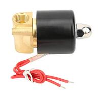G1/4in Brass Solenoid Valve, Normally Closed Direct Acting Water Pressure Valve, 2 - Way Brass Valve for Air Water Oil Systems with Female Thread, Max 1.0 MPa 80℃ (AC220V)
