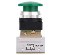 G1/8 Pneumatic Mechanical Valve,2 Position 3 Way Compressed Air Pneumatic Push Button Switch,Aluminum Alloy