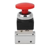 G1 / 8 Thread Mechanical Valve, 2 - Way Air Mechanical Valve, Aluminum Alloy Mini Mushroom Button - Explosion Proof, Precision Thread Connection, Pneumatic System Use