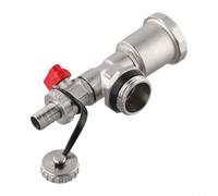 G1 DN25 Brass Heating Manifold with Automatic Air Vent Valve and Radiator Drain Tap, Quick Bleeder Fitting for Central Heating Maintenance in Hydronic Systems(Red)