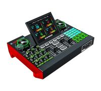 G10 DJ Audio Mixer ,Podcast Equipment Live Sound Card for Streaming,Audio Interface DJ Mixer Sound Card/DJ Board Condenser Microphone for Tiktok Gaming Video Content Creator Kit.