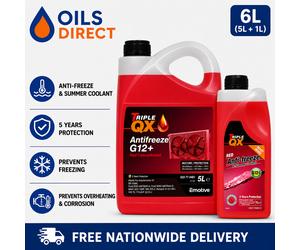 G12+ Red Antifreeze/Coolant Ready Mixed 4212 6L TRIPLE QX 5L + 1L