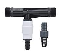 G2 External Thread Venturi Fertilizer Injector with Check Valve, Hydraulic Irrigation Fertilizer Tool for Garden and, 1.5-5 Bar Pressure Range, Plastic Construction