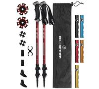 G2 GO2GETHER Trekking Hiking Poles - Aluminum 7075 Hiking Walking Sticks with Quick Adjustable Locks - Comfort BMM Handle - Padded Strap - Snow Baskets Attached (Pack of 2 Poles)…